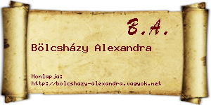 Bölcsházy Alexandra névjegykártya